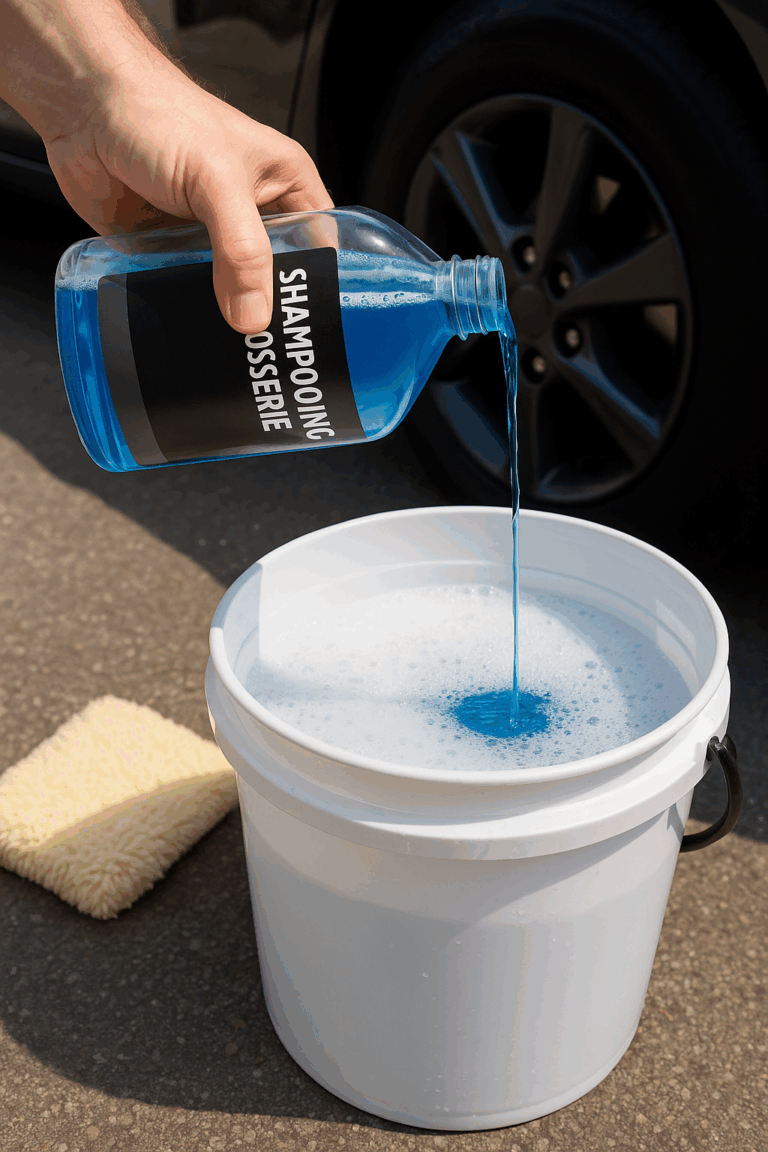 Shampoing carrosserie : combien en mettre et comment bien le diluer ?