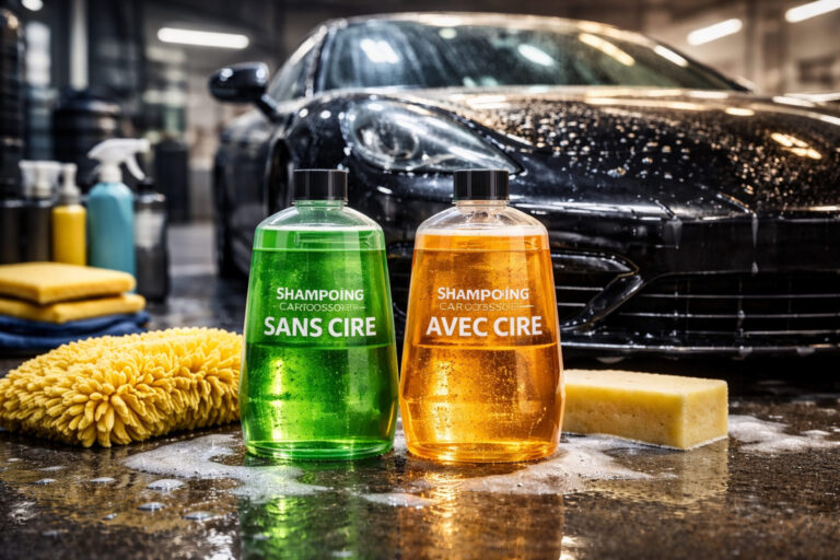 Shampoing carrosserie avec ou sans cire : quelles différences et comment bien choisir ?